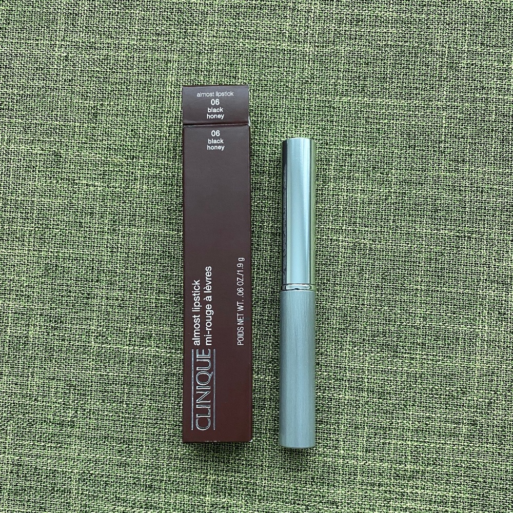 BNIB Clinique Black Honey Almost Lipstick Full Size NEW SILVER TUBE in box